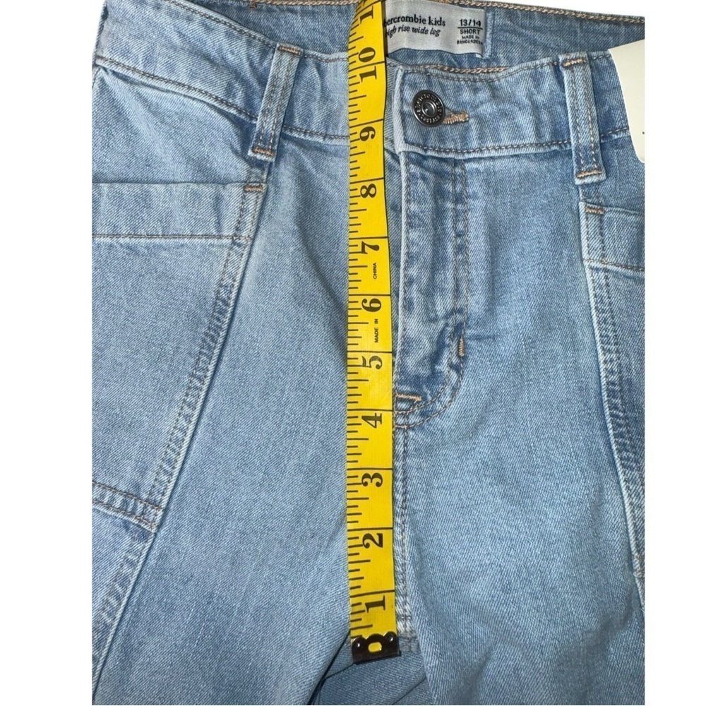 New Abercrombie kids  Wide Leg High Rise Light Wash 13/14 26 - Picture 10 of 13